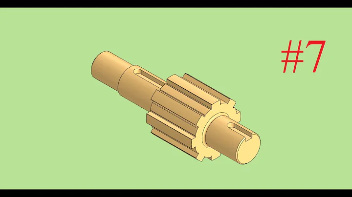 SolidWorks tutorial for beginners Exercise nr 7/ #7 Pinion Shaft