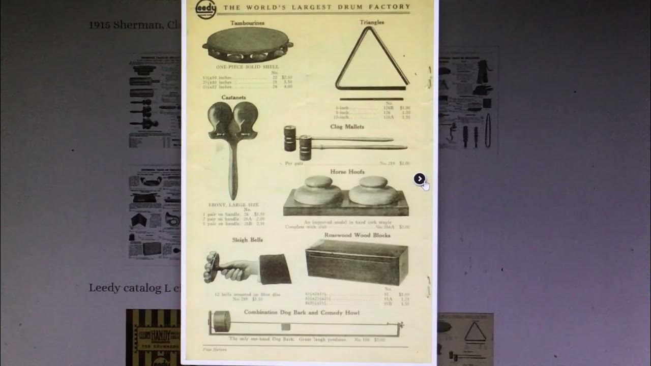 Leedy Catalog L circa 19221923 YouTube