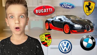 Mark teaches kids car brands - collection of videos