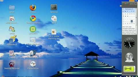 Google SideBar on Ubuntu Netbook Remix on Acer Aspire One