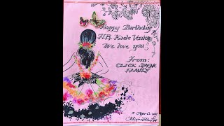 Hand Drawn Greeting Card (Happy Birthday HR Kaele Venice!)