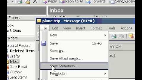 Microsoft Office Outlook 2003 Save stationery from a message you received