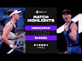 Barbora Krejcikova vs. Paula Badosa | 2022 Sydney Final | WTA Match Highlights