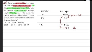 There are some children in a camp and their average weight is 40kg. If 5 children with average