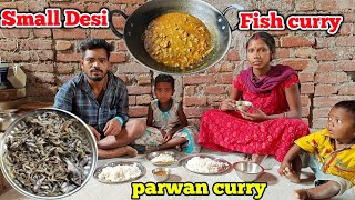 Desi small fish curry parwan curry rice eating cooking | jh eating show #jheatingshow #dailyvlogs