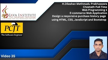 Web Programming 1| Task 35| eShop | 1st year | Java Institute | Dileshan