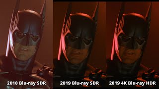 Batman & Robin 4K vs Blu-ray Comparison (HDR version)