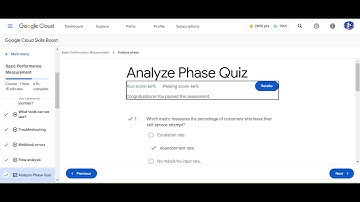 Analyze Phase Quiz Solution | Basic Performance Measurement | Arcade Classroom | Arcade Lessons 2024