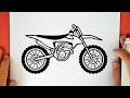 How to draw a dirt bike
