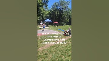 10 year old throwing 450g Aero Javelin 118