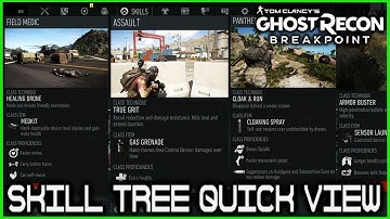 Quick look at the Skill Tree : Lots of skills 🞔 No Commentary 🞔 Ghost Recon Breakpoint