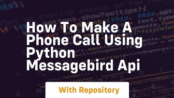 How to make a phone call using python messagebird api