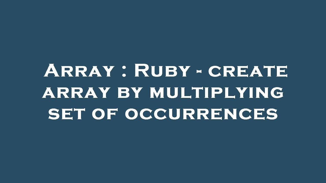 ruby array multiple assignment