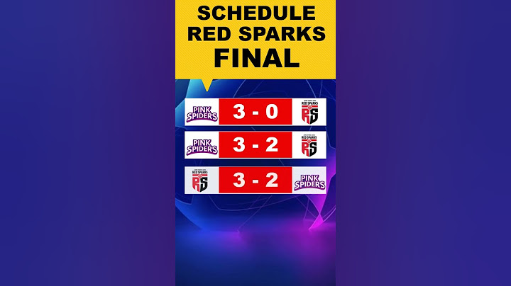 FINAL Red Sparks vs Pink Spiders Schedule