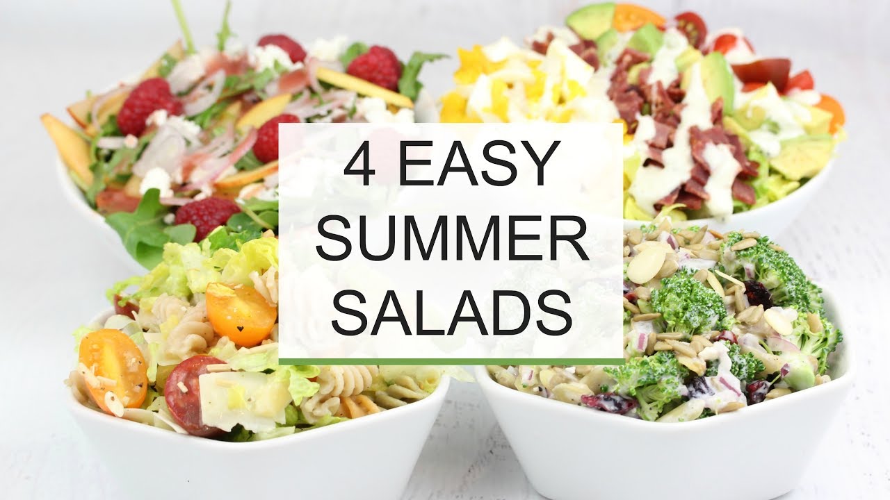 4 Easy Summer Salad Recipes | Healthy + Delicious | Clean & Delicious