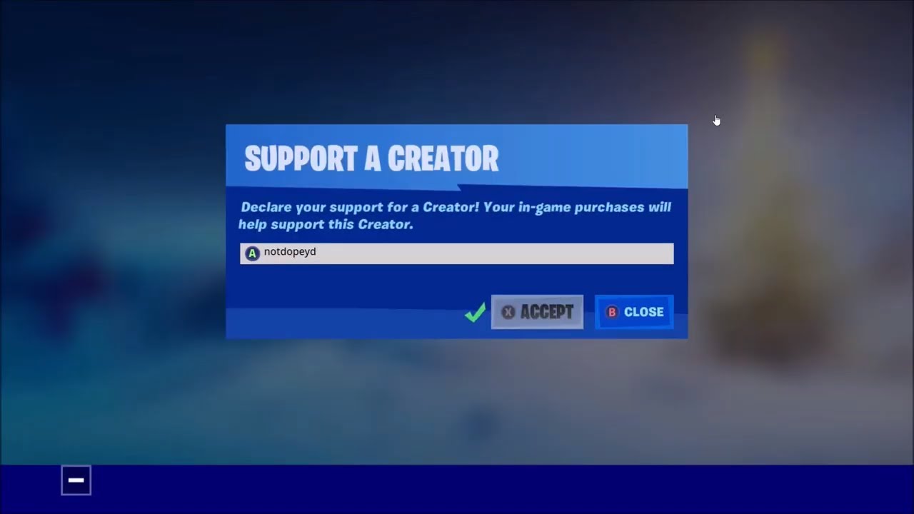 Use Code "notdopeyd" in the Fortnite Item Shop YouTube