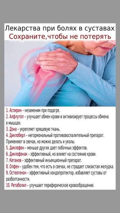 Лекарства при болях в суставах #польза #полезнознать #полезныесоветы # ...