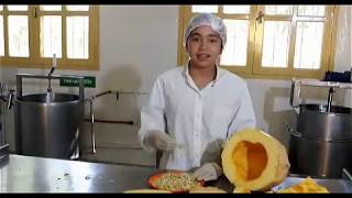 Elaboración de dulce de zapallo.
