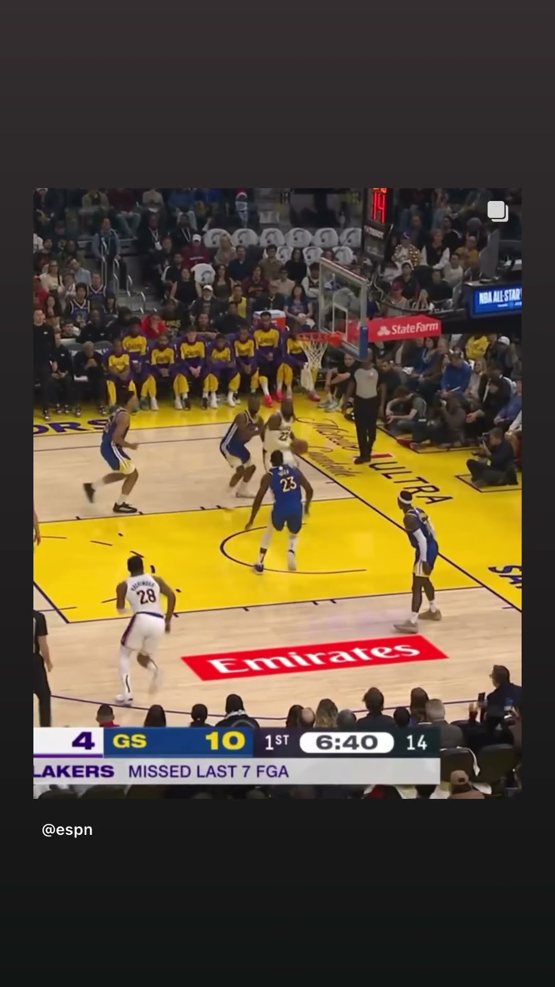 Spin and a flush #hoodnews #lebronjames #lebronjamesdunk #warriors #lakers #basketball #omg #how