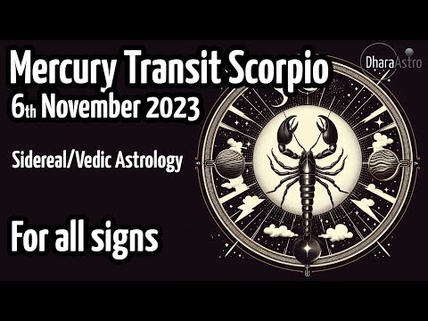 Merkuri Əqrəbdən keçir 6 Noyabr 2023 | Bütün Bürclər üçün | Vedik Astrologiya