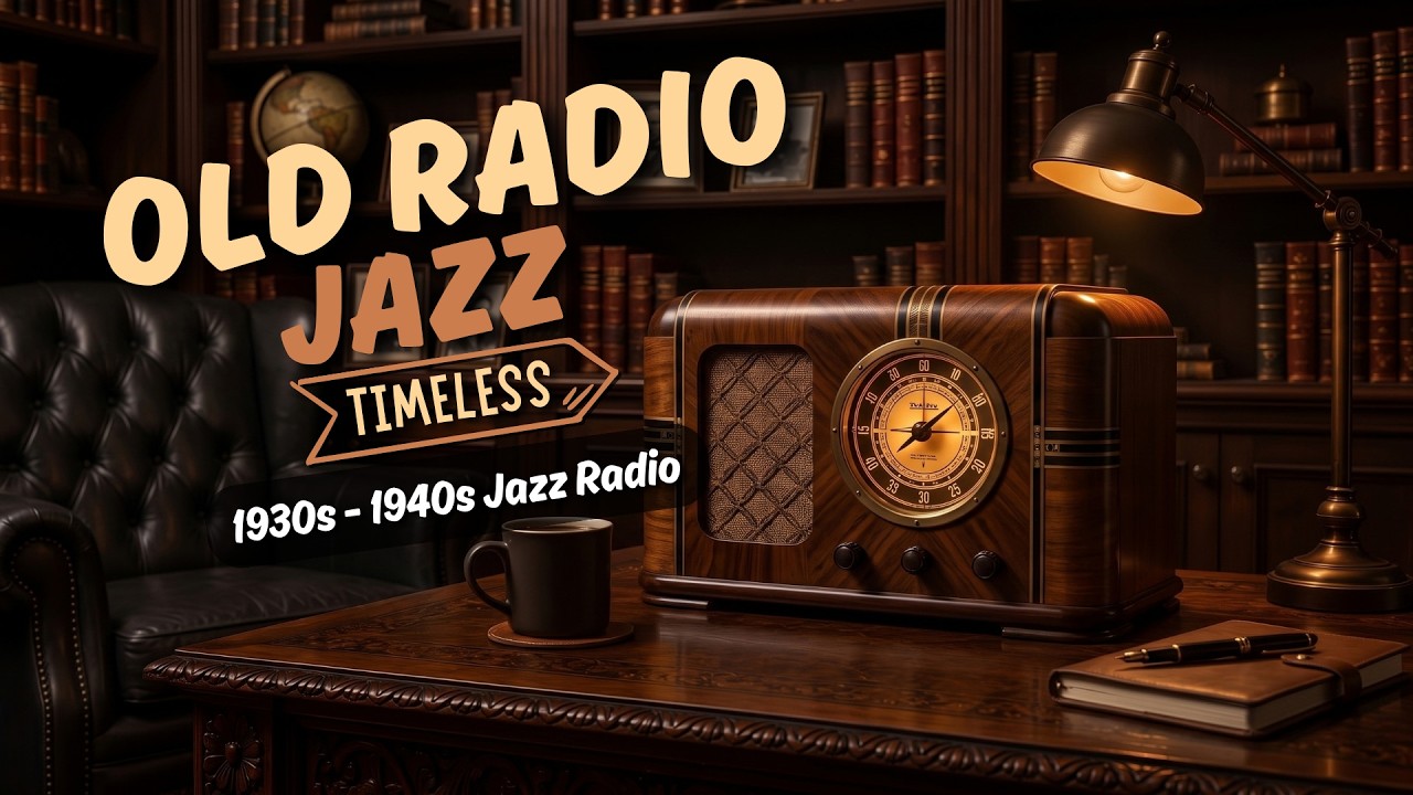 Vintage Evening Radio Jazz – 1930s 1940s Smooth Swing & Vinyl Background Music