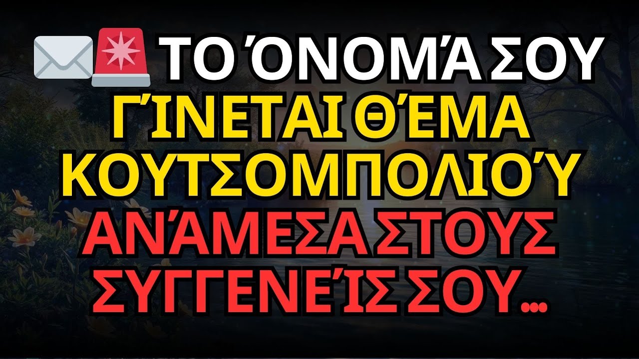 ✉🚨 Το όνομά σου γίνεται θέμα κουτσομπολιού ανάμεσα στους συγγενείς σου...