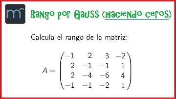 Cómo calcular el rango de una matriz. Método de Gauss