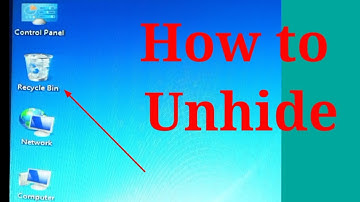 How to find  icon Control Pannel, Recycle Bin, Computer, Network