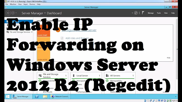 Enable IP Forwarding using Registry in Windows Server 2012 R2
