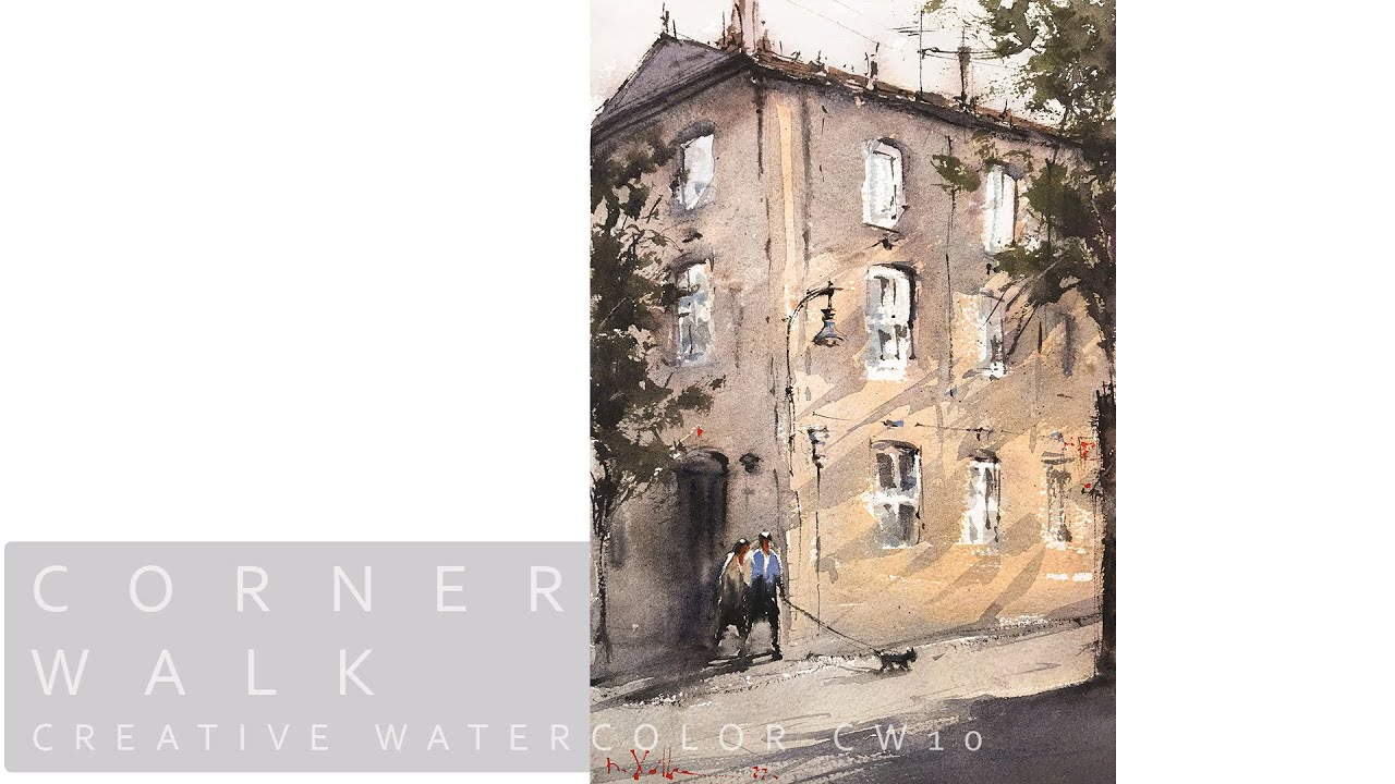 Watercolor Painting Urban Streetscape Full Demo on Patreon