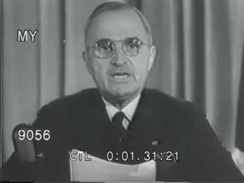 1945 Harry Truman Announces Victory Over Germany WWII