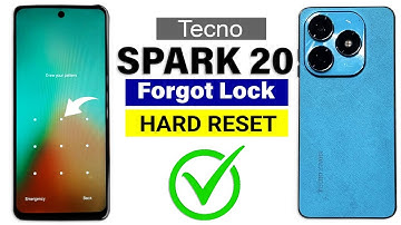 Tecno SPARK 20 : Screen Unlock or Hard Reset with Easy Trick