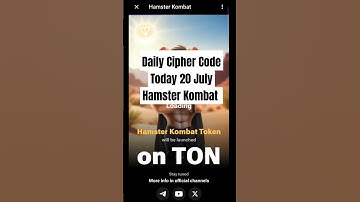 Daily Cipher Code Hamster Kombat Today |20 July| Daily Cipher Morse Code Hamster Kombat|