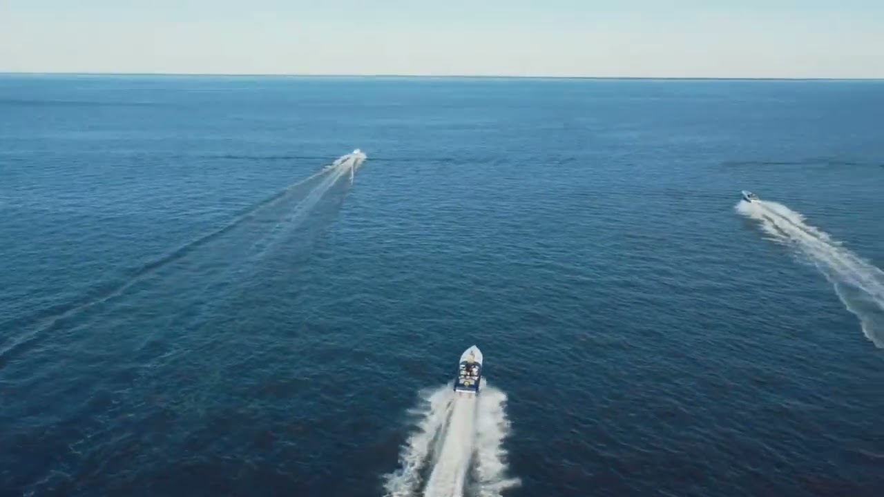 Speed Boats & Music at Millers Island From DJI Drone 