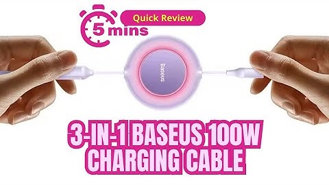 Baseus Retractable Cable 3-in-1 Fast Charge Cable USB-C 100W Type-C, Micro USB C Cable for iPhone