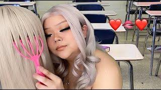 ASMR pov ur the MEAN POPULAR GIRL and im OBSESSED with YOU 😍😍😍 (hair play)