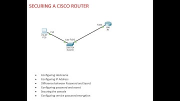 How to secure a Cisco router using the Cisco packet tracer.