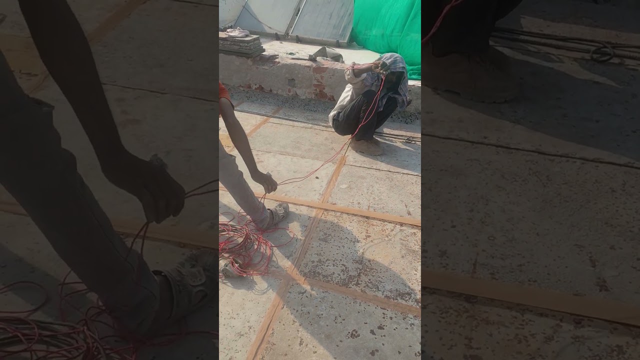 Shuttering Joint gap tapping work before slab casting #construction