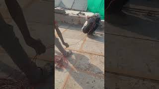 Shuttering Joint gap tapping work before slab casting #construction