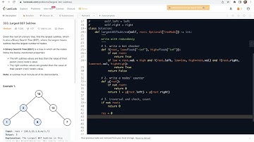 leetcode 333. Largest BST Subtree - Recursion with fine details and compact form