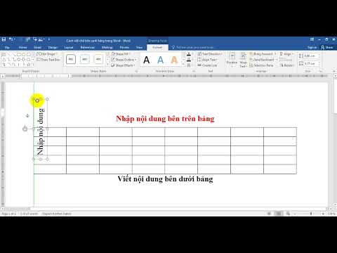 Cách viết chữ bên cạnh bảng trong Word