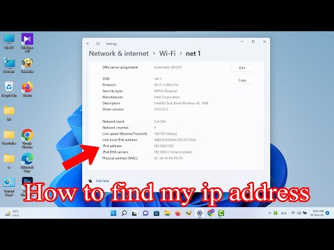 How to find IP address in Windows 11