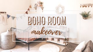 BOHO ROOM MAKEOVER | Toddler Girl Room on a Budget