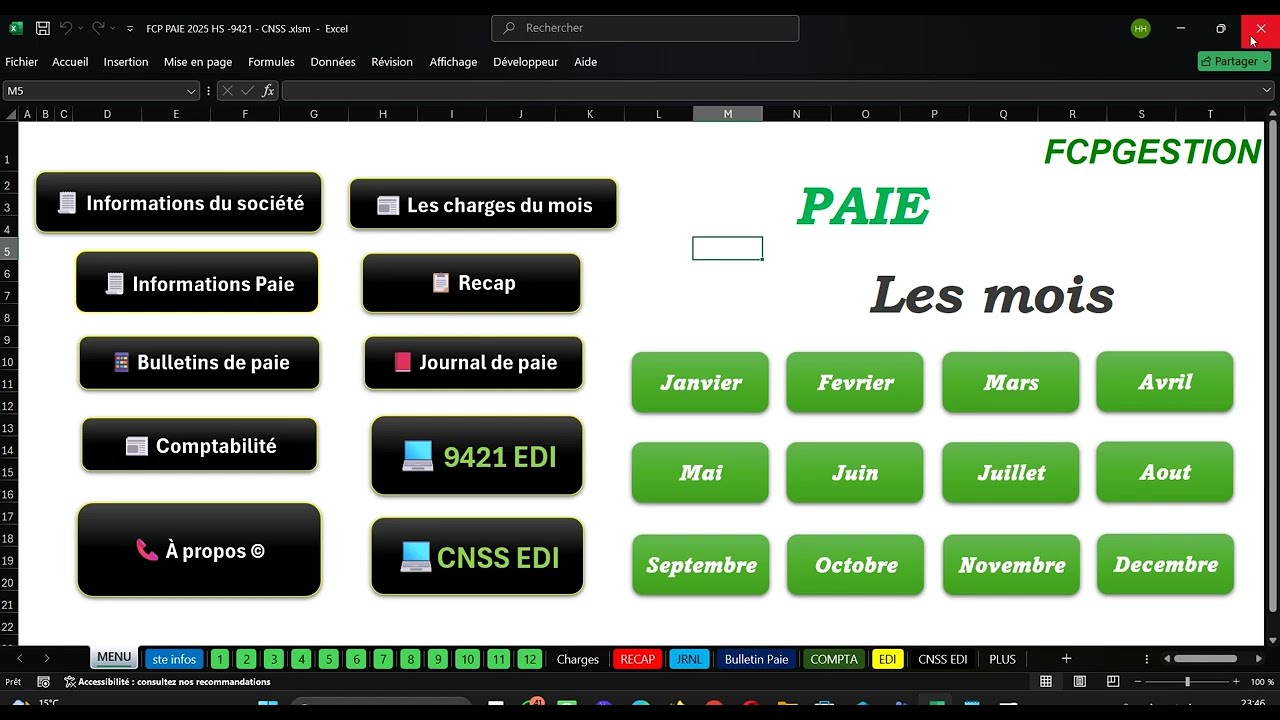 🧾 Application de Paie  & CNSS EDI & 9421 EDI – Conforme à la Loi Marocaine | V3