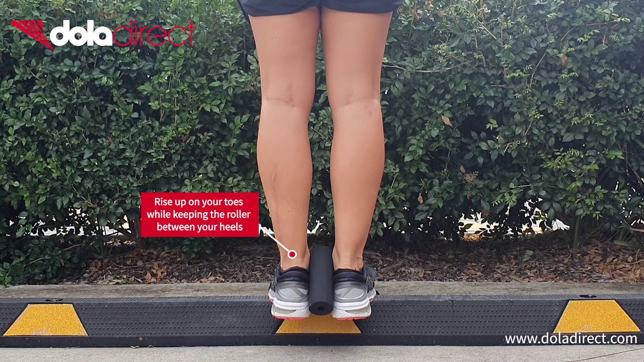 Calf Raise Double Leg Using a Step with DOLA Roller | Leg Strengthening ...