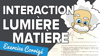 Interaction Lumière Matière - Exercice d'Interro - Mathrix