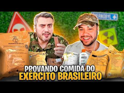 PROVANDO COMIDA DO EXÉRCITO BRASILEIRO - React Canal Área Secreta