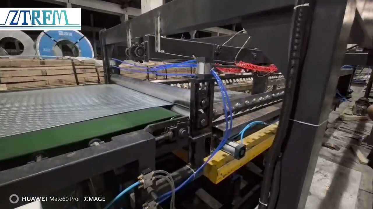 Metal coil sheet embossing cut to length line steel plate embossing machine cut to length machine