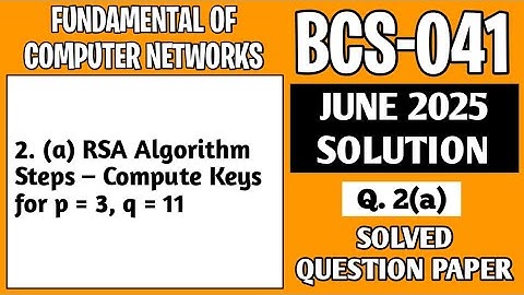 P4- 2(a) | BCS041 June 25 Solution | BCS41 Solved Question Paper | BCS 041 Important Questions