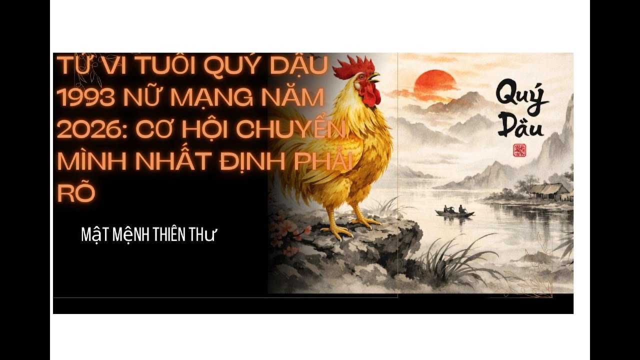 TỬ VI TUỔI QUÝ DẬU 1993 NỮ MẠNG CƠ HỘI CHUYỂN MÌNH NHẤT ĐỊNH PHẢI RÕ